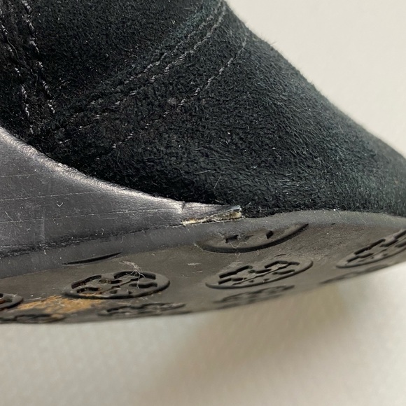 Tory Burch Adrienne Wedge Boots/Booties in Black Suede Size 8 EUC - Picture 10 of 16